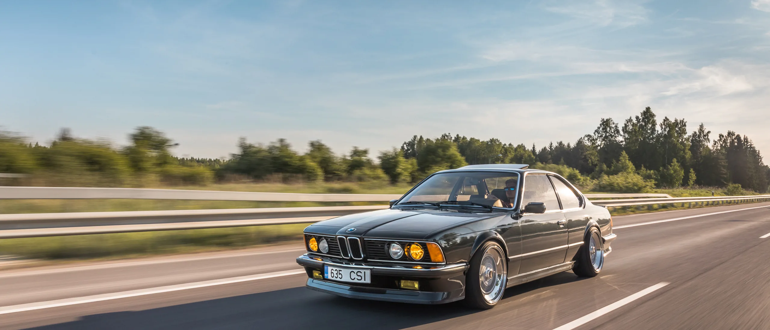 Classic car rolling shot